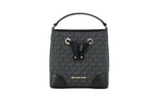 Michael Kors Mercer Small Black Signature Bucket Crossbody Bag